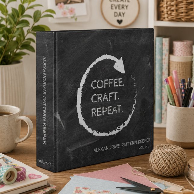 Customizable Craft Pattern Keeper 3 Ring Binder (Creator Uploaded)