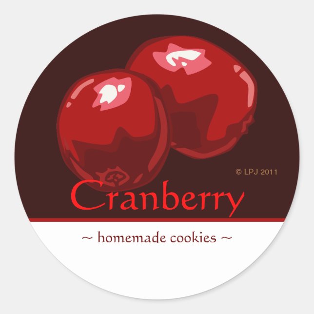 Customizable Cranberry Stickers (Front)