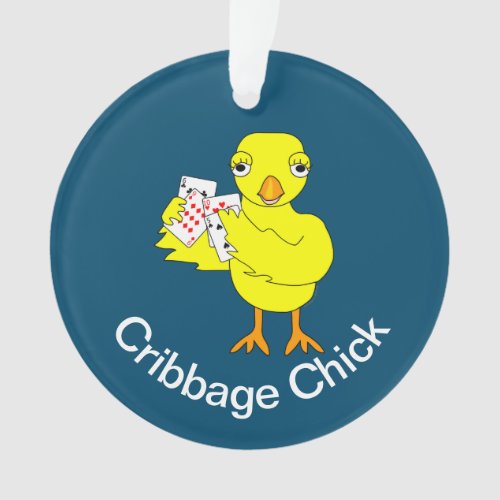 Customizable Cribbage Chick Ornament