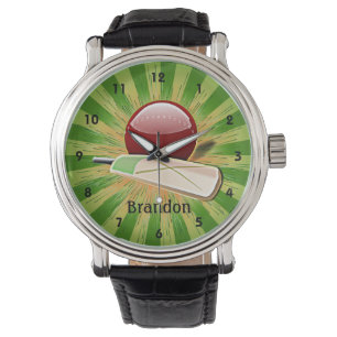 Customizable Cricket Design Watch