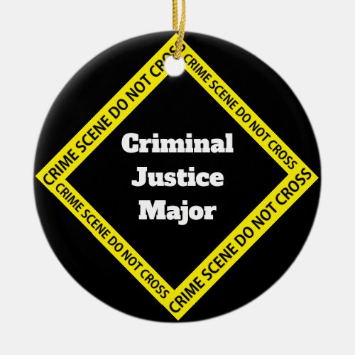 Customizable Criminal Justice Ceramic Ornament