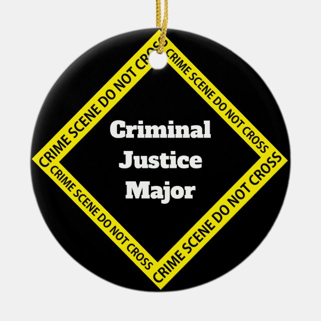 Customizable Criminal Justice Ceramic Ornament (Front)