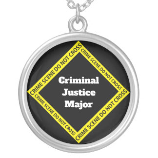 Customizable Criminal Justice Silver Plated Necklace