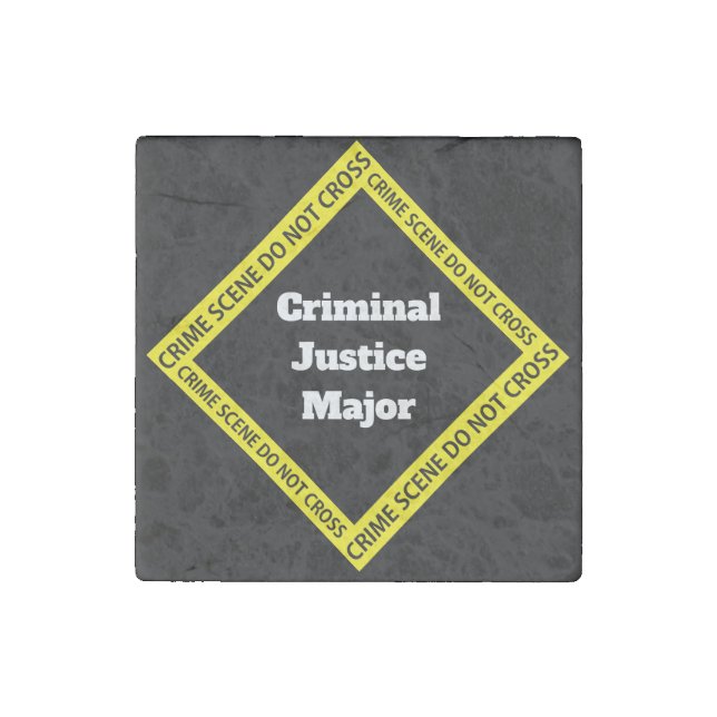 Customizable Criminal Justice Stone Magnet (Front)