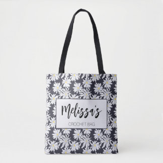 Customizable Crochet bag, add your name Tote Bag