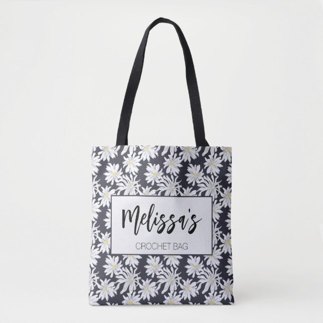 Customizable Crochet bag, add your name Tote Bag (Front)