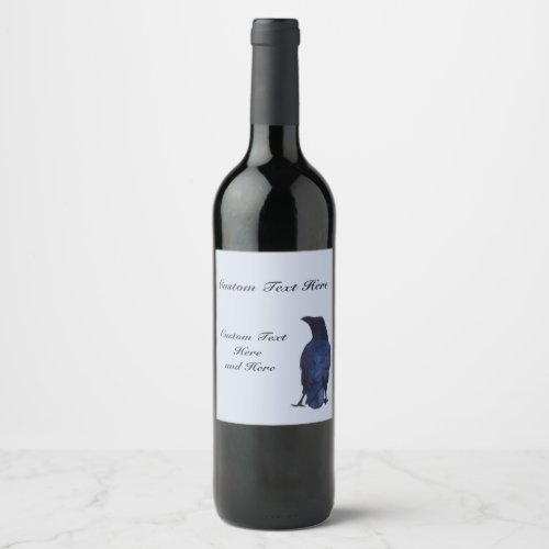 Customizable Crow Wine Label