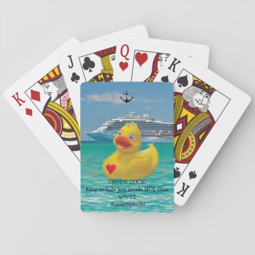 Customizable cruise duck  playing cards