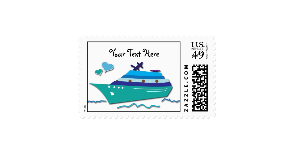 Customizable Cruise Ship Stamps