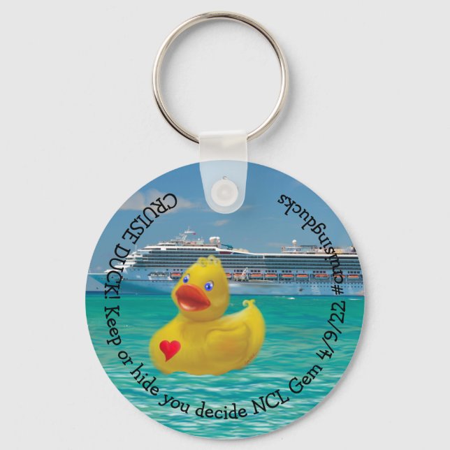 Customizable Cruising Duck Keychain (Front)