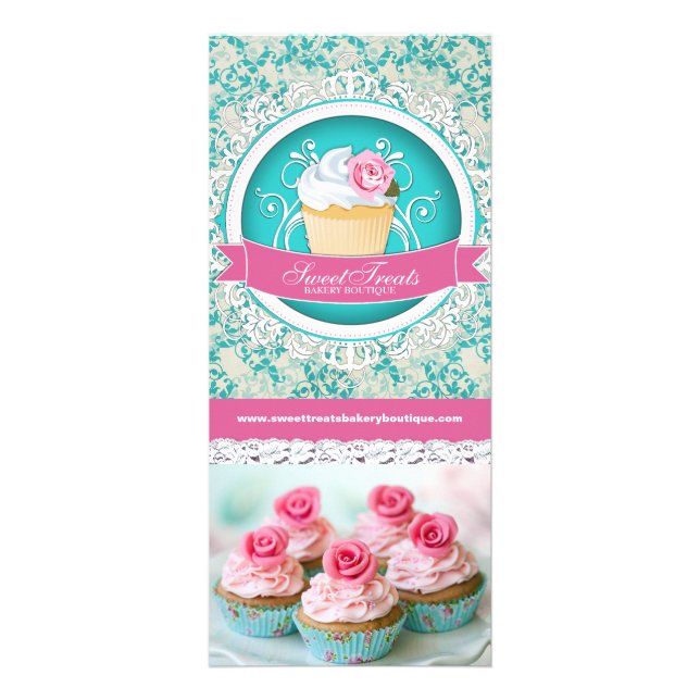 Customizable Cupcake Boutique Rack Card (Front)