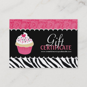 Customizable Cupcake Gift Certificate