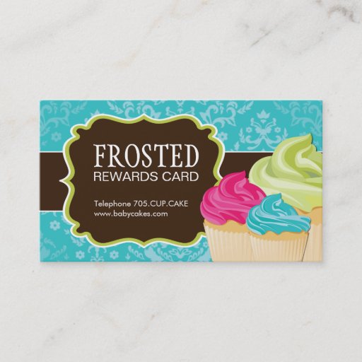 Customizable Customizable Cupcake Rewards Cards Business Card Templates