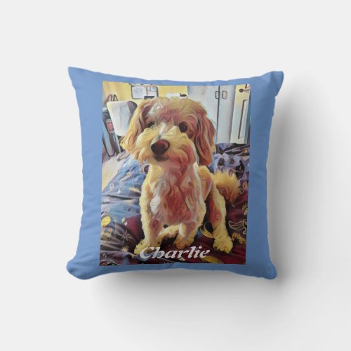Customizable cushion Add your own cute photo Throw Pillow