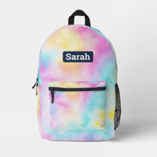 Customizable custom name Tie-dye backpack