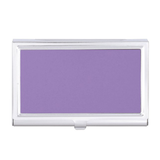 Customizable Customize Custom Blank Purple Business Card Holder (Front)
