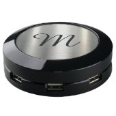 Customizable Customize Custom Metallic Monogram USB Charging Station (Angled)