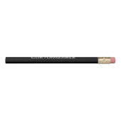 Customizable Customize Custom Monogram Black Pencil (Rotated 90)