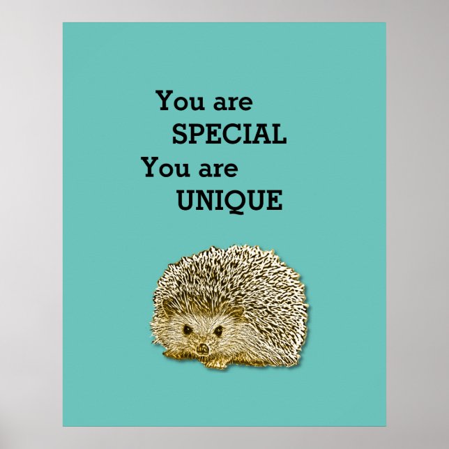 Customizable Cute Animal Nursery Poster  (Front)