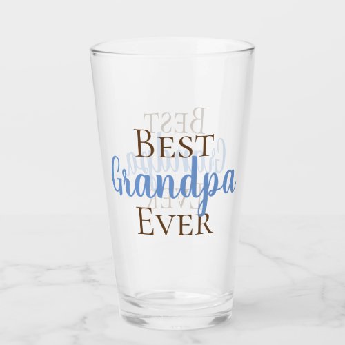 CUSTOMIZABLE Cute Best Grandpa Ever Glass