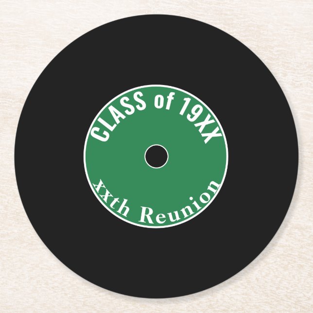 Customizable, Cute  Class reunion coasters (Front)