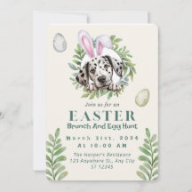 Customizable Cute Dalmatian Easter