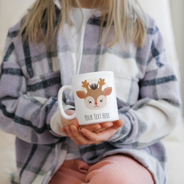 Customizable Cute Deer Personalized Christmas Mug (Creator Uploaded)