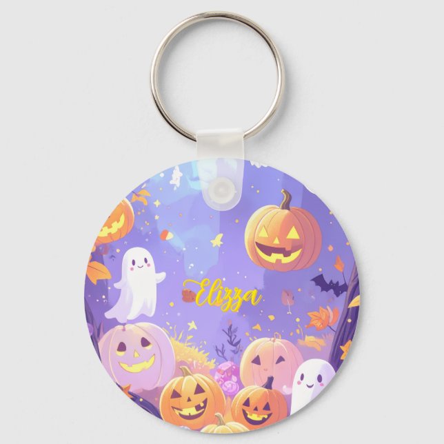  Customizable Cute Halloween  Keychain (Front)