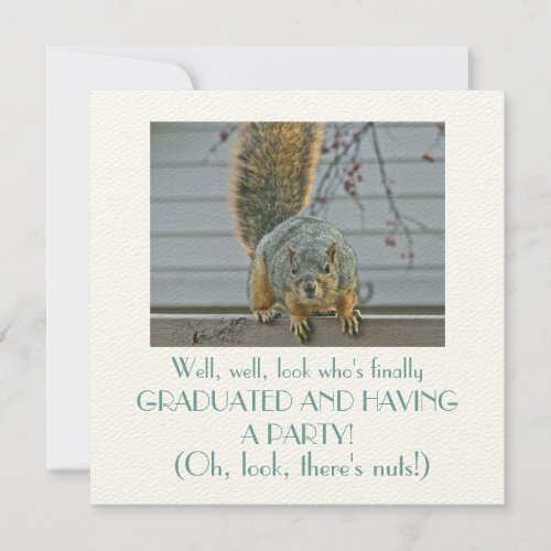 CUSTOMIZABLE CUTE INVITATION (SQUIRREL ON FENCE)