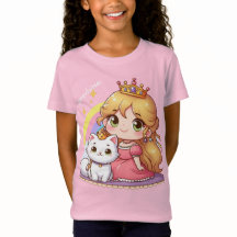 Customizable Cute princess with White Cat