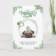 Customizable Cute Pug Mother's day