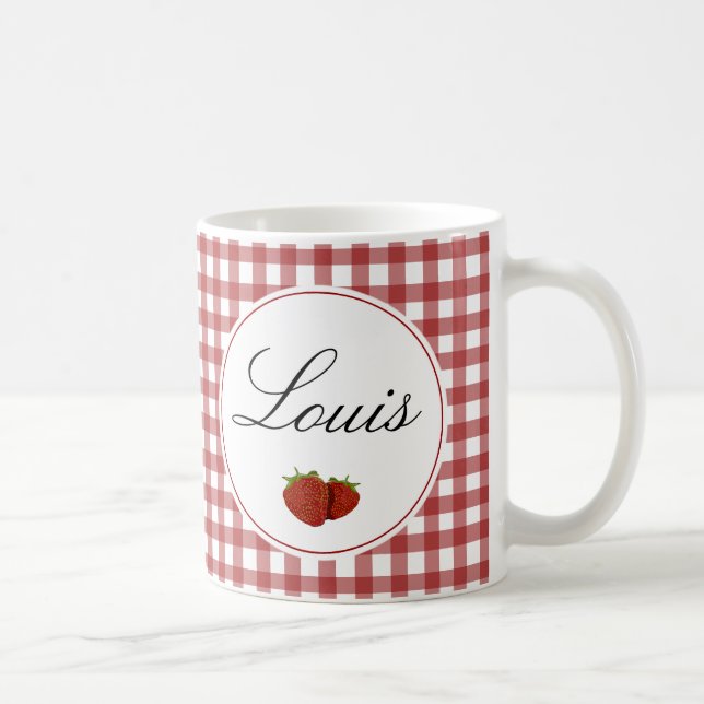 Customizable Cute Strawberry Coffee Mug (Right)