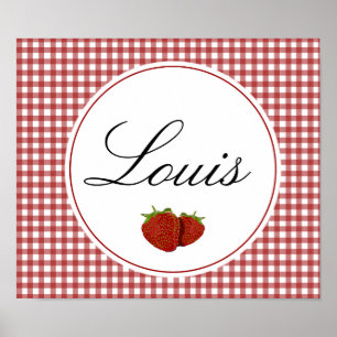 Customizable Cute Strawberry Poster