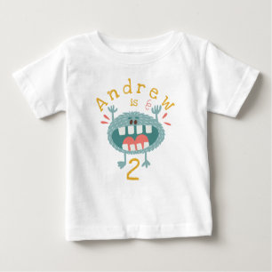 Customizable Cute Teal Monster Baby T-Shirt