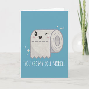 Customizable Cute Toilet Roll Note Card