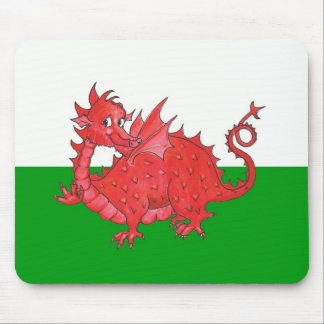 Customizable Cute Welsh Red Dragon Mousepad