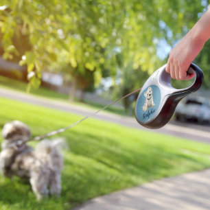 Customizable Cute White Westie Retractable Pet Leash