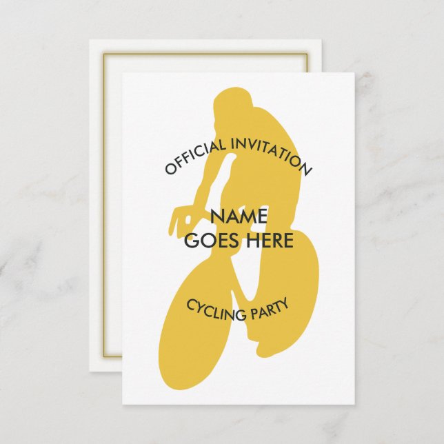 Customizable Cycling Party Invitation (Front/Back)