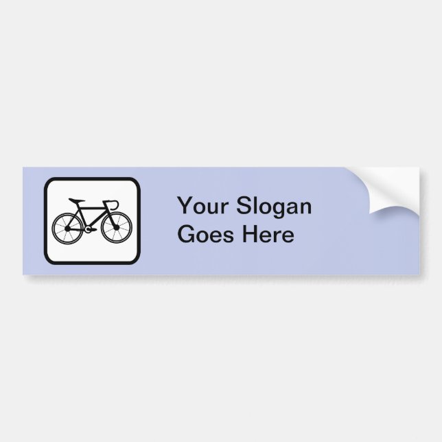 Customizable Cyclist Logo Bumper Sticker (Front)