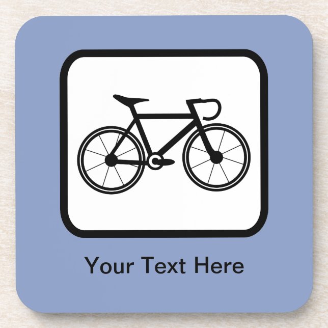 Customizable Cyclist Logo Drink Coaster (Front)
