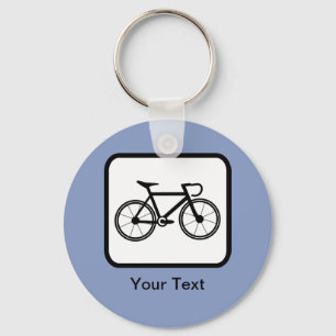 Customizable Cyclist Logo Keychain