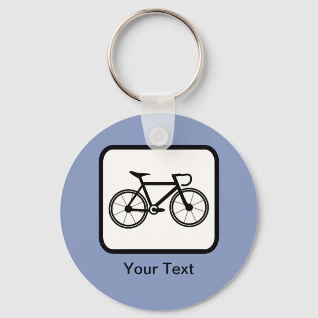 Customizable Cyclist Logo Keychain (Front)