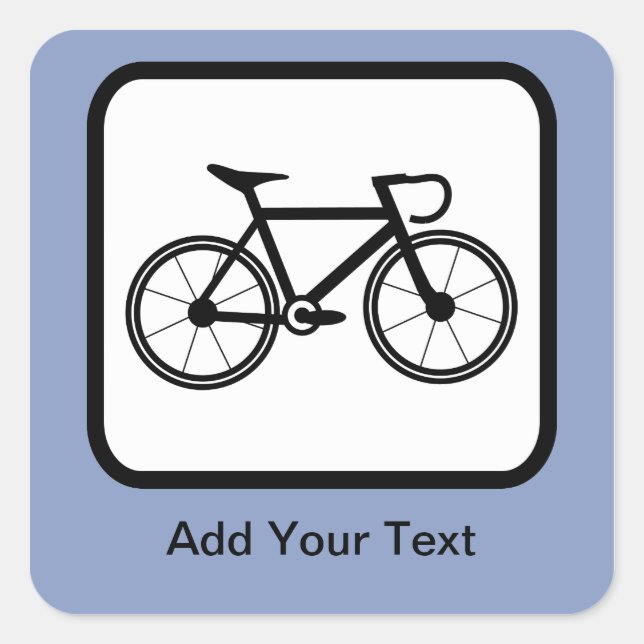 Customizable Cyclist Logo Square Sticker (Front)