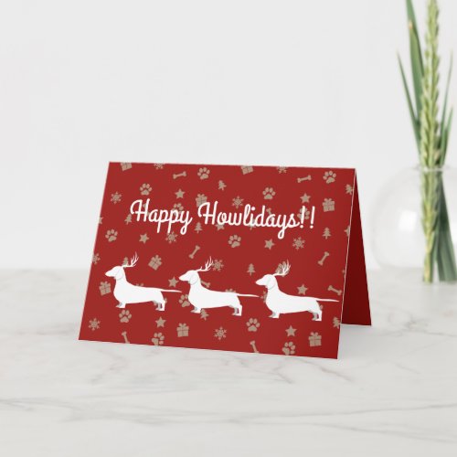 Customizable Dachshund Holiday Card