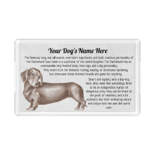 Customizable Dachshund serving tray