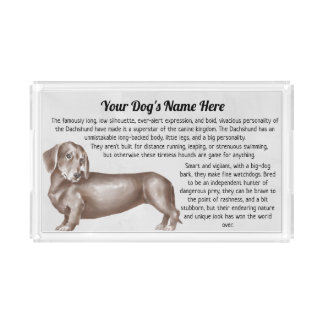 Customizable Dachshund serving tray