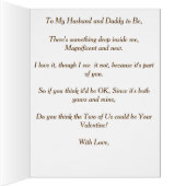 Customizable Daddy to Be Valentine (Inside (Right))