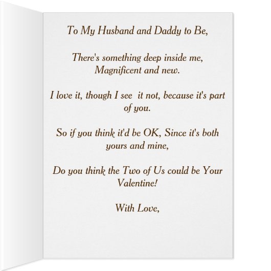 Customizable Daddy to Be Valentine (Inside (Right))