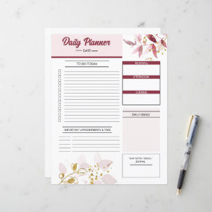 Customizable Daily Planner Template