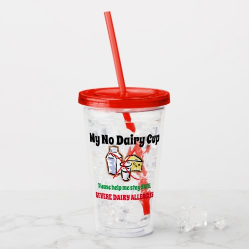 Customizable Dairy Food Allergy Cup